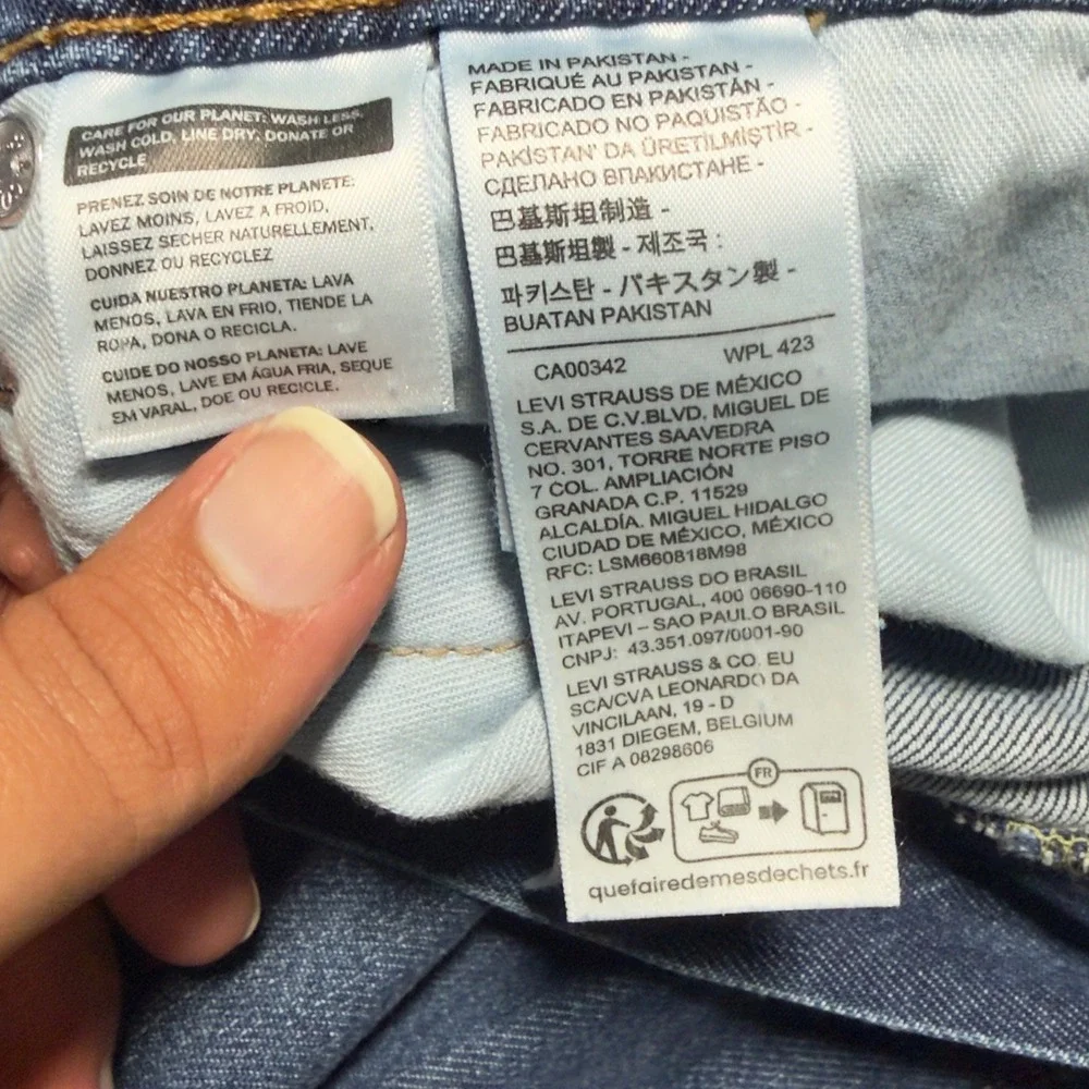 Levi's 505 Regular Fit Jeans Mens 40x32 Blue Excellent Straight‎ Leg Stretch